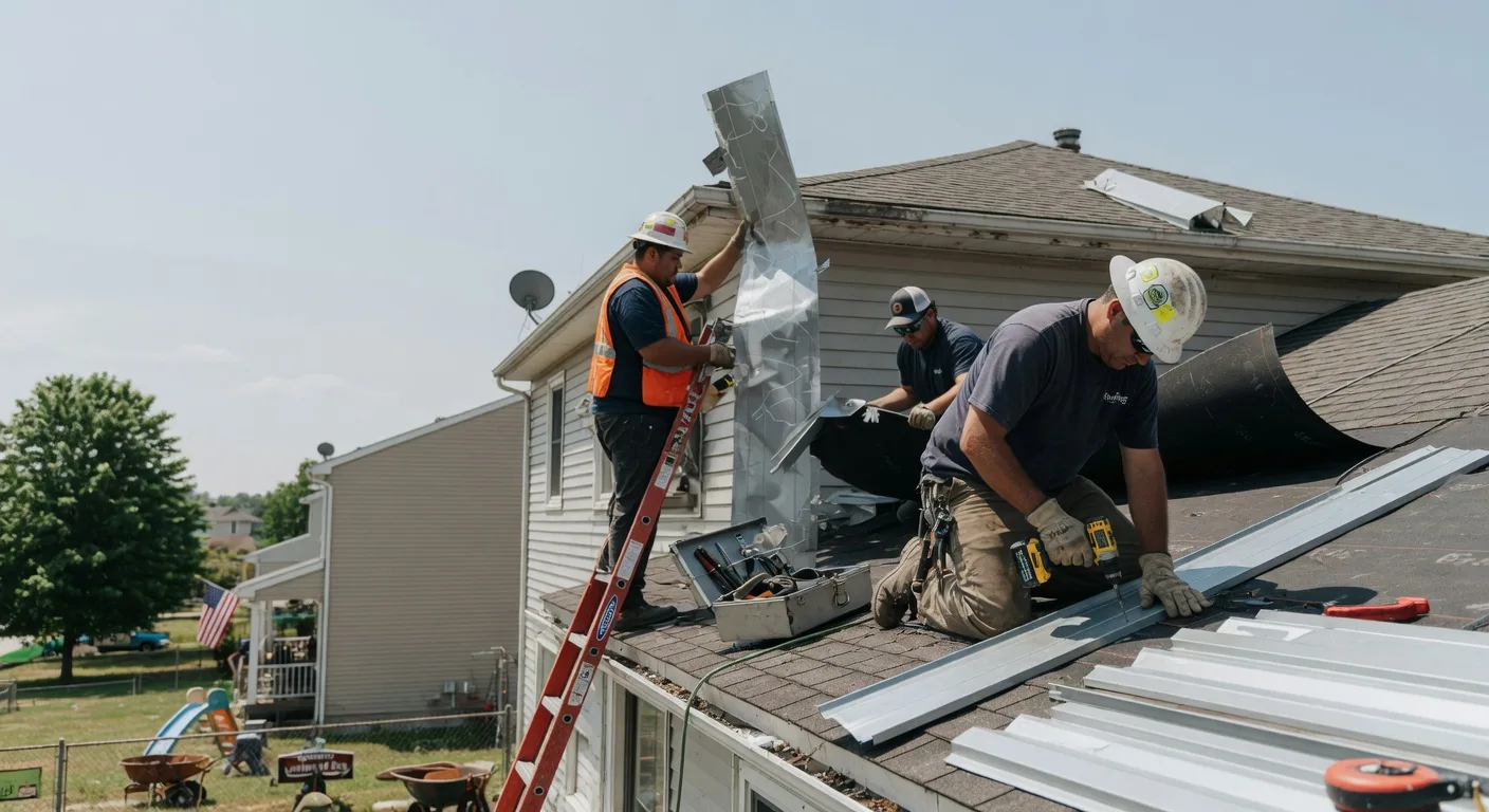 Storm Damage Metal Roof Repair in Atlasburg, PA